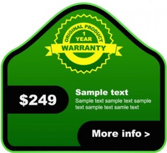 Green vector label