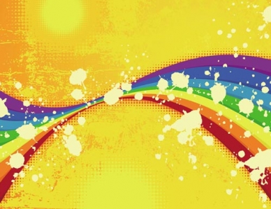 Grunge rainbow vector