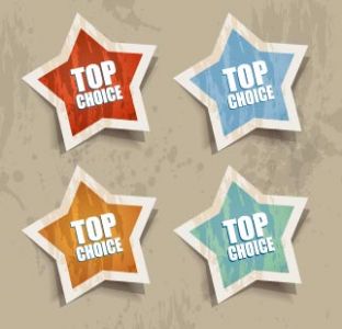 Grunge stars sticker vector