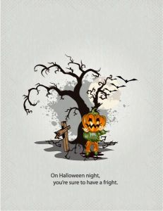 Hand-painted Halloween vector