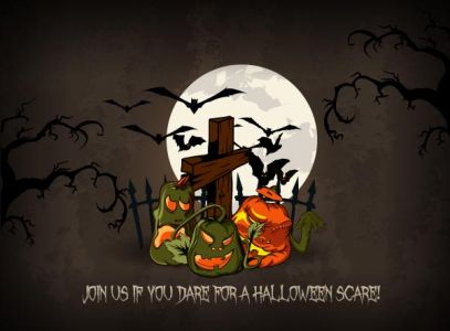 Hand-painted Halloween vector