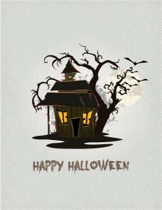 Hand-painted Halloween vector