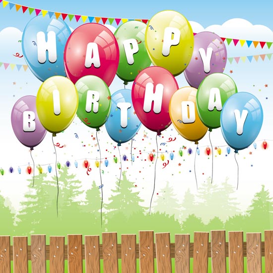 Download Happy birthday balloons vector