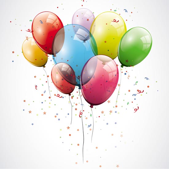 Download Happy birthday balloons vector