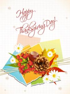 Happy thanksgiving vector cards