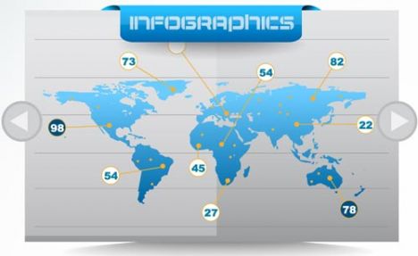 World map slider template