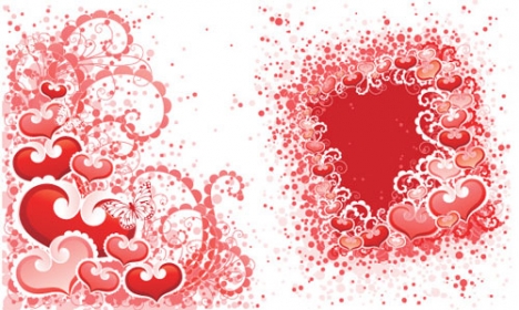 Hearts vector template