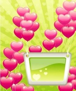 Hearts vector template