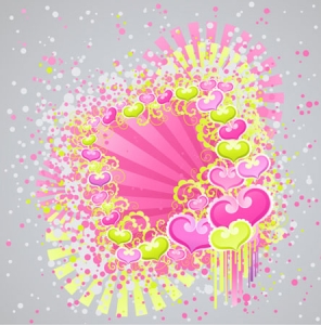 Hearts vector template