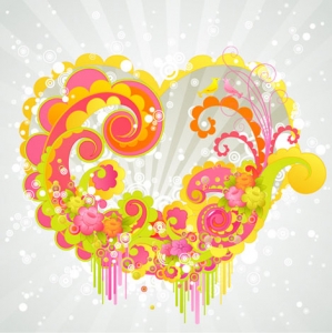 Hearts vector template