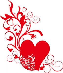 Hearts vector template