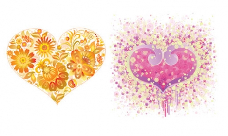 Hearts vector template