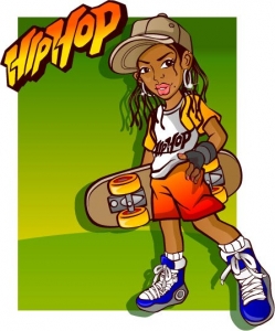 Hip hop vector characters design expression