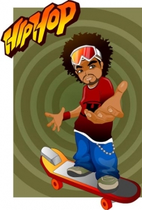 Hip hop vector characters design expression