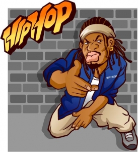 Hip hop vector characters design expression