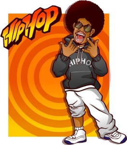 Hip hop vector characters design expression