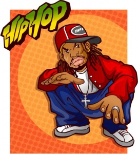 Hip hop vector characters design expression