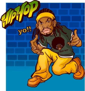 Hip hop vector characters design expression