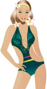 Hot bikini girls vectors