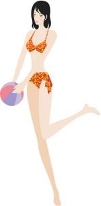 Hot bikini girls vectors