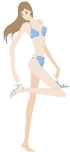 Hot bikini girls vectors