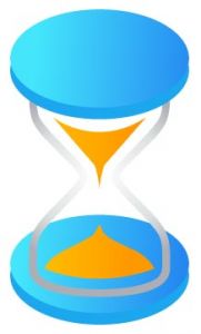 Blue hourglass vector design