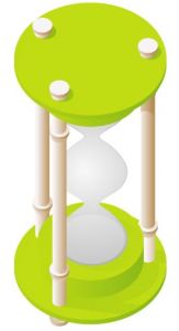 Light green hourglass vector design