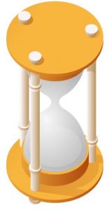 Dark yellow  hourglass vector design