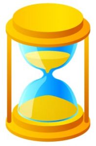 Yellow hourglass vector design