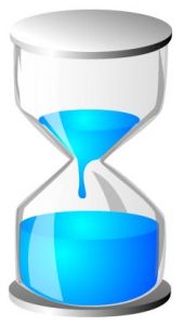 Light blue hourglass vector design