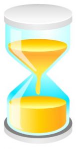 White hourglass vector design