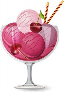 Ice cream cocktails vectors