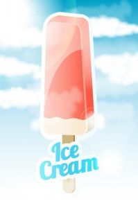 Ice cream vector poster