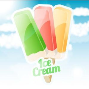 Ice cream vector poster