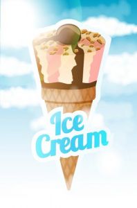 Ice cream vector poster