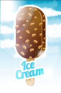 Ice cream vector poster