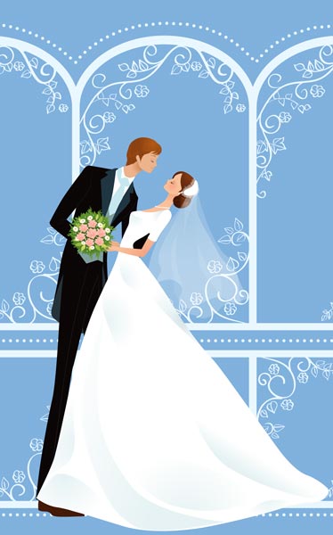 Download Illustration wedding bride card vector