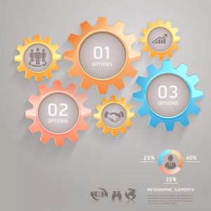 Infographics elements for business presentations