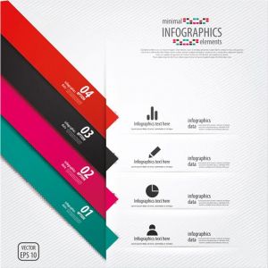 Infographics line charts vectors