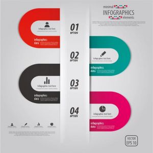 Infographics line charts vectors