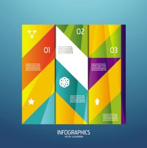 Infographics numbered lists vectors