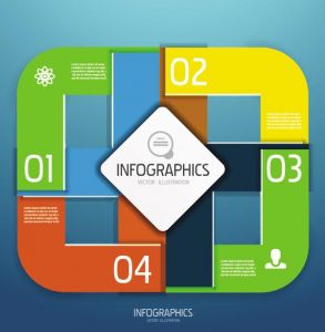 Infographics numbered lists vectors