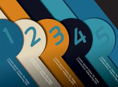 Infographics numbered vector banners