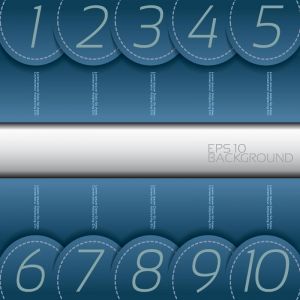 Infographics numbered vector banners