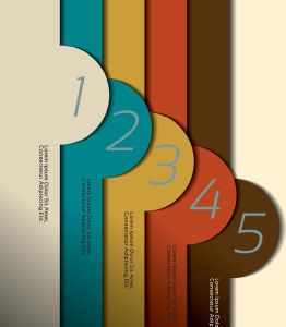 Infographics numbered vector banners