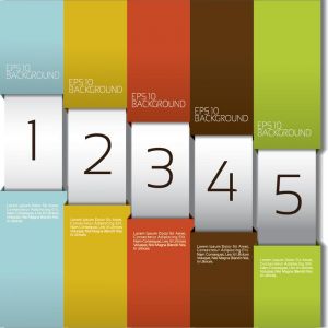 Infographics numbered vector banners