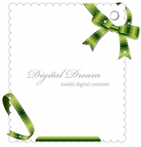 Card with ribbons design