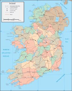 Ireland vector map