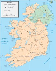 Ireland vector map