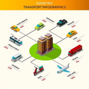 Isometric Transport Infographics,Isometric Transport Infographics